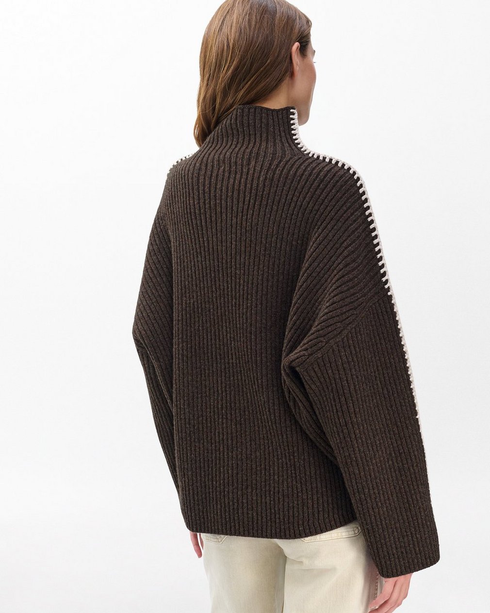 Ingrid Wool Turtleneck - Brown - Image 7