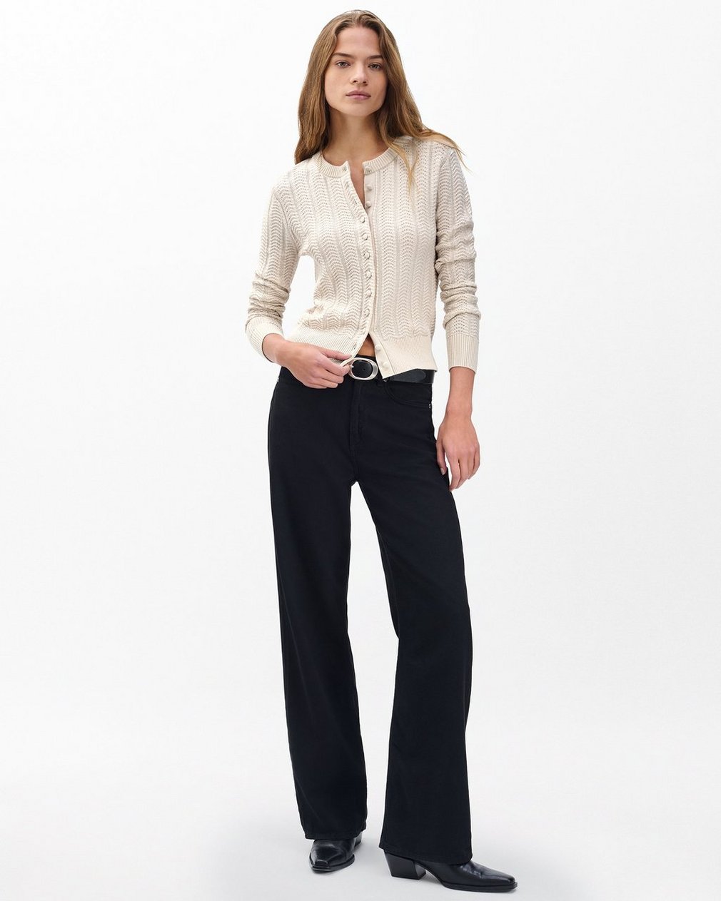 Francesca Wool-Blend Cardigan - Oatmeal - Image 3