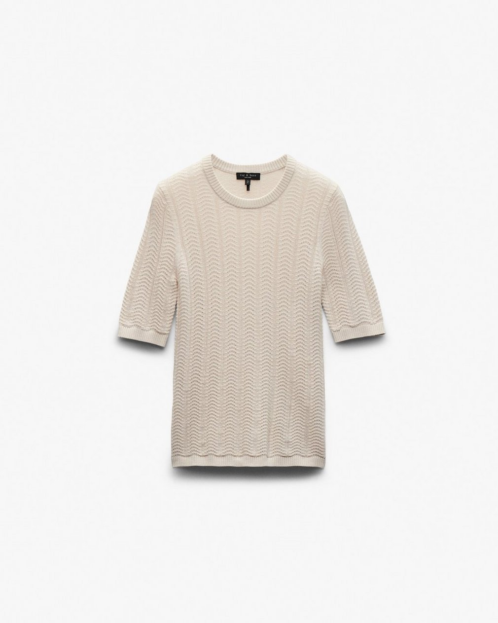 Francesca Merino Wool Tee - Oatmeal - Image 2