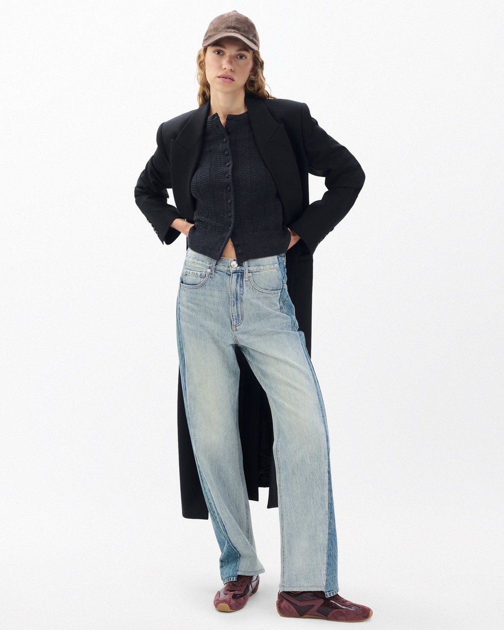Francesca Wool-Blend Cardigan - Charcoal - Image 3