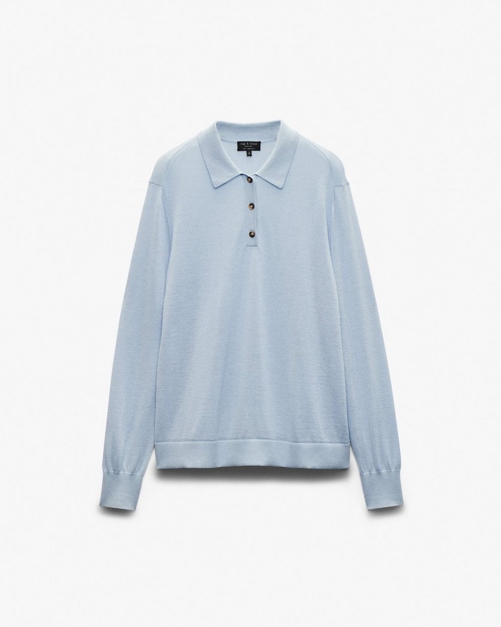 Adeline Lightweight Cashmere Polo - Light Blue - Image 2