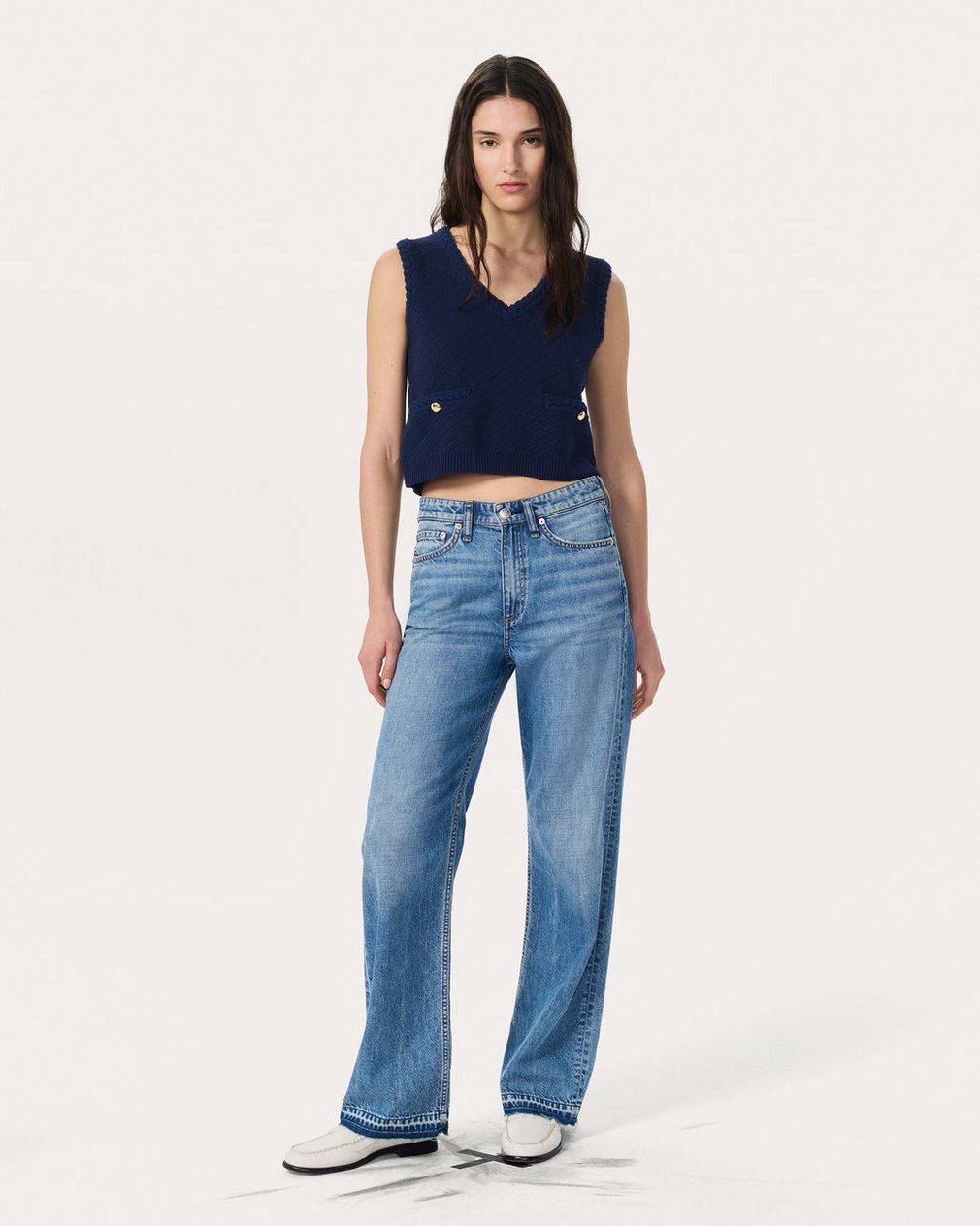 Claire Knit Vest - Indigo - Image 3