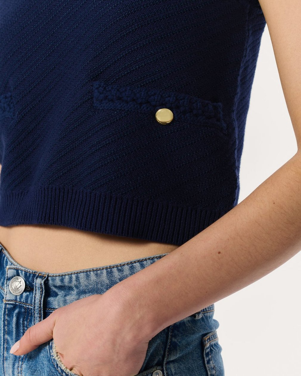 Claire Knit Vest - Indigo - Image 5