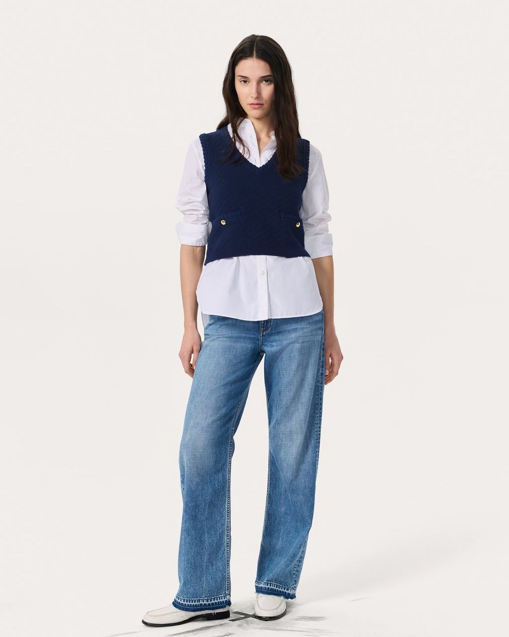 Claire Knit Vest - Indigo - Image 7