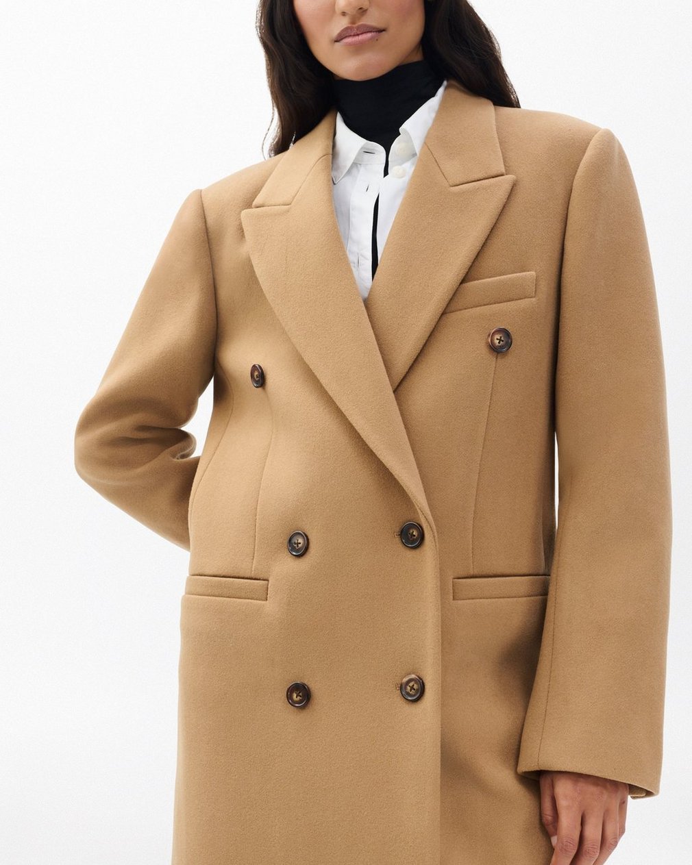 Vienna Italian Wool Coat - Camel - Image 4