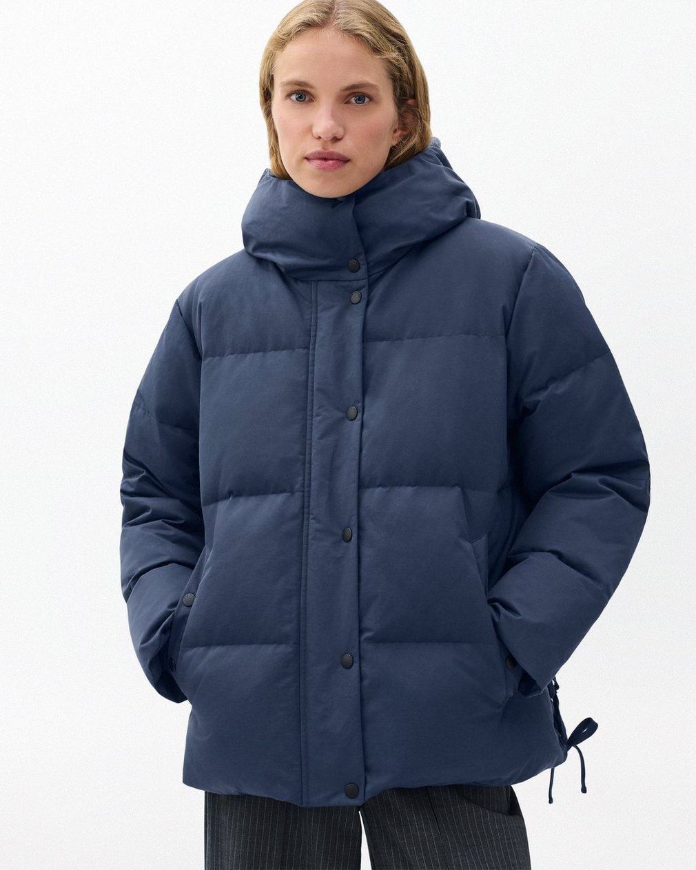 Leonard Puffer Jacket - Navy - Image 3