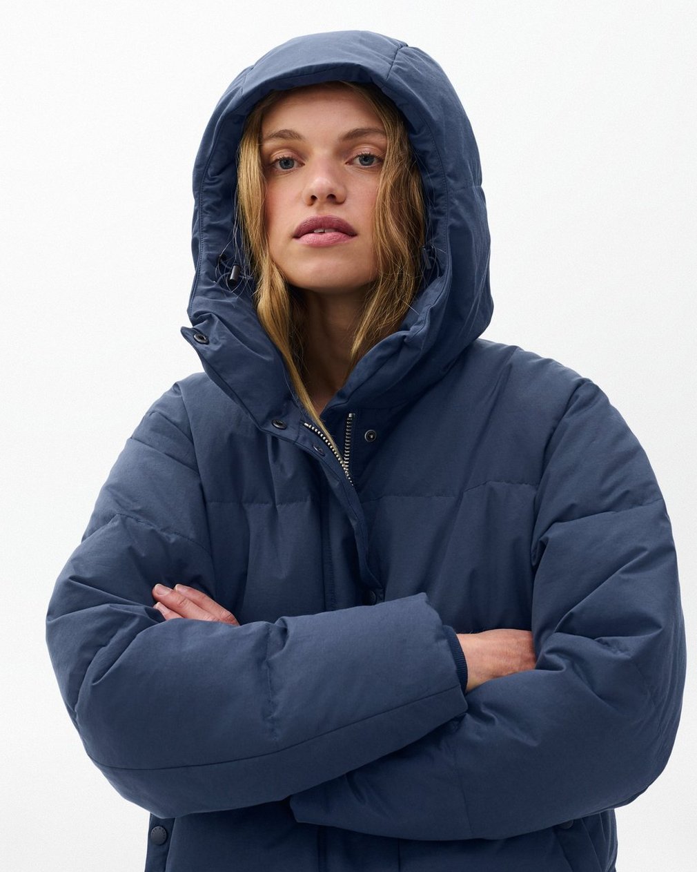Leonard Puffer Jacket - Navy - Image 4