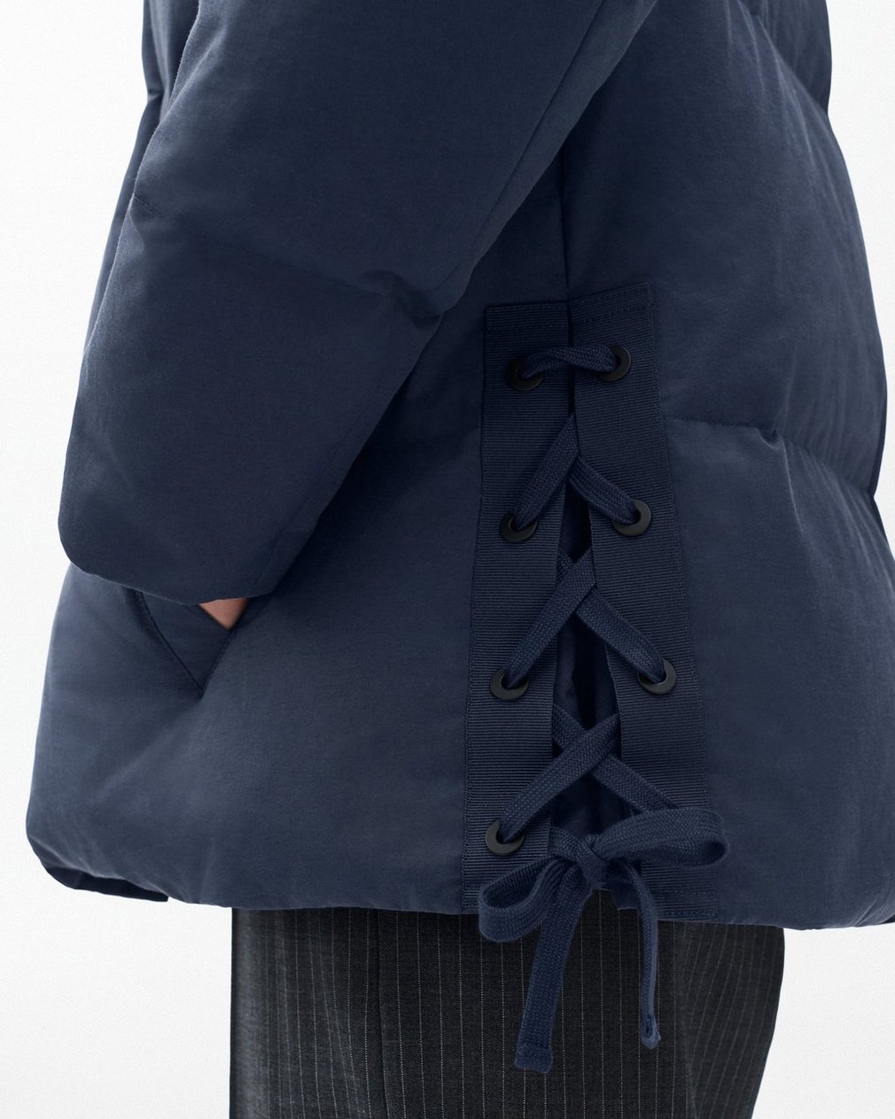 Leonard Puffer Jacket - Navy - Image 5
