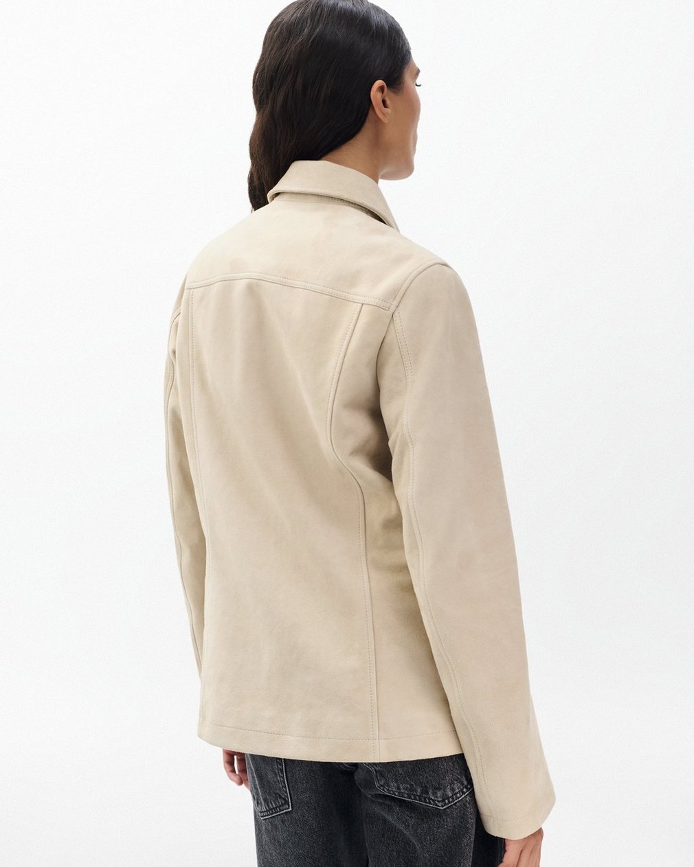 Kara Suede Jacket - Stone - Image 6