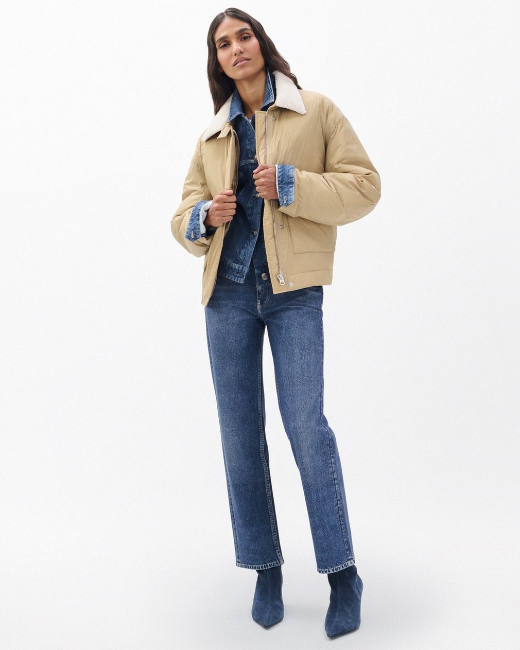 Nonie Puffer Jacket - Khaki - Image 3