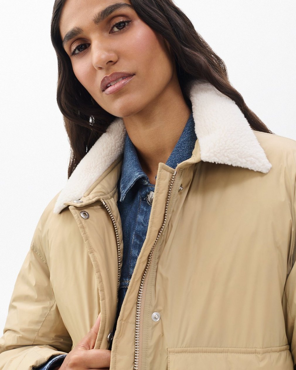 Nonie Puffer Jacket - Khaki - Image 4