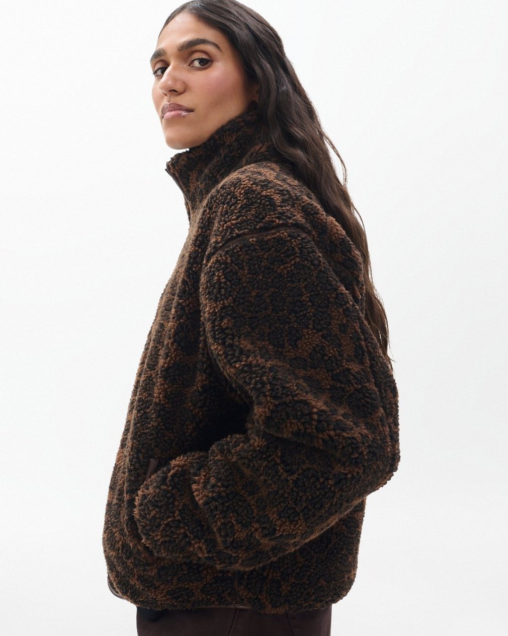 Sun Leopard Sherpa Jacket - Leopard - Image 5