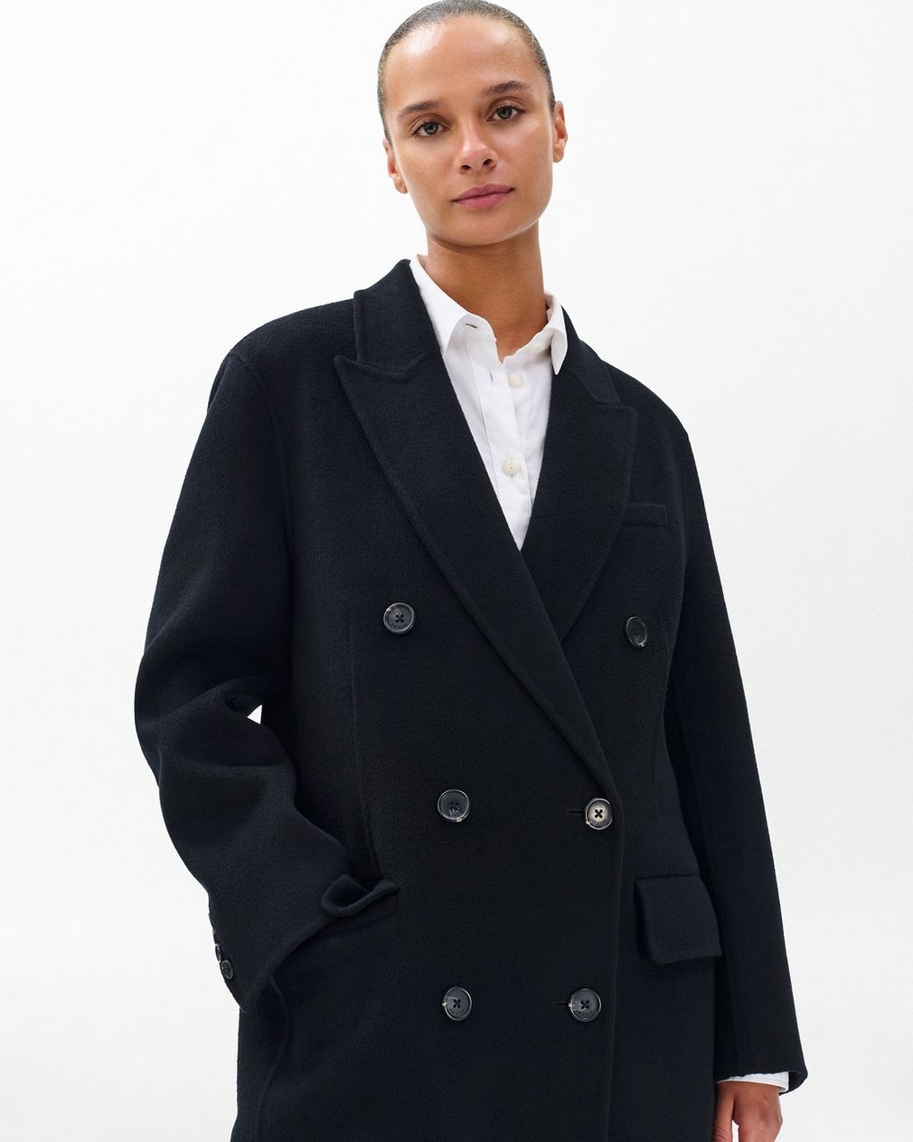 Vasso Wool Coat - Black - Image 4