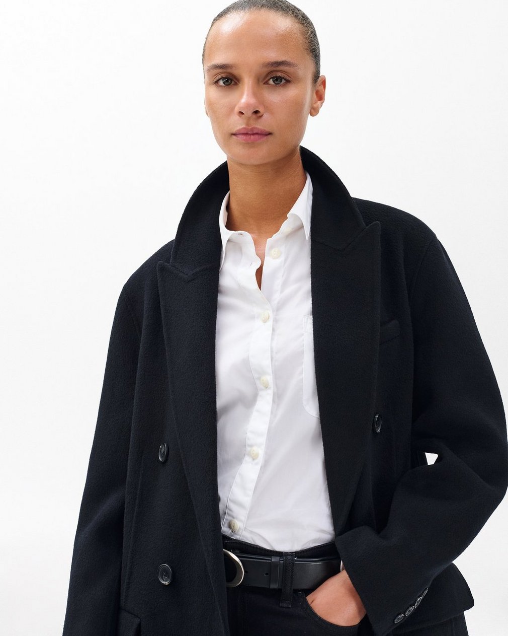 Vasso Wool Coat - Black - Image 5