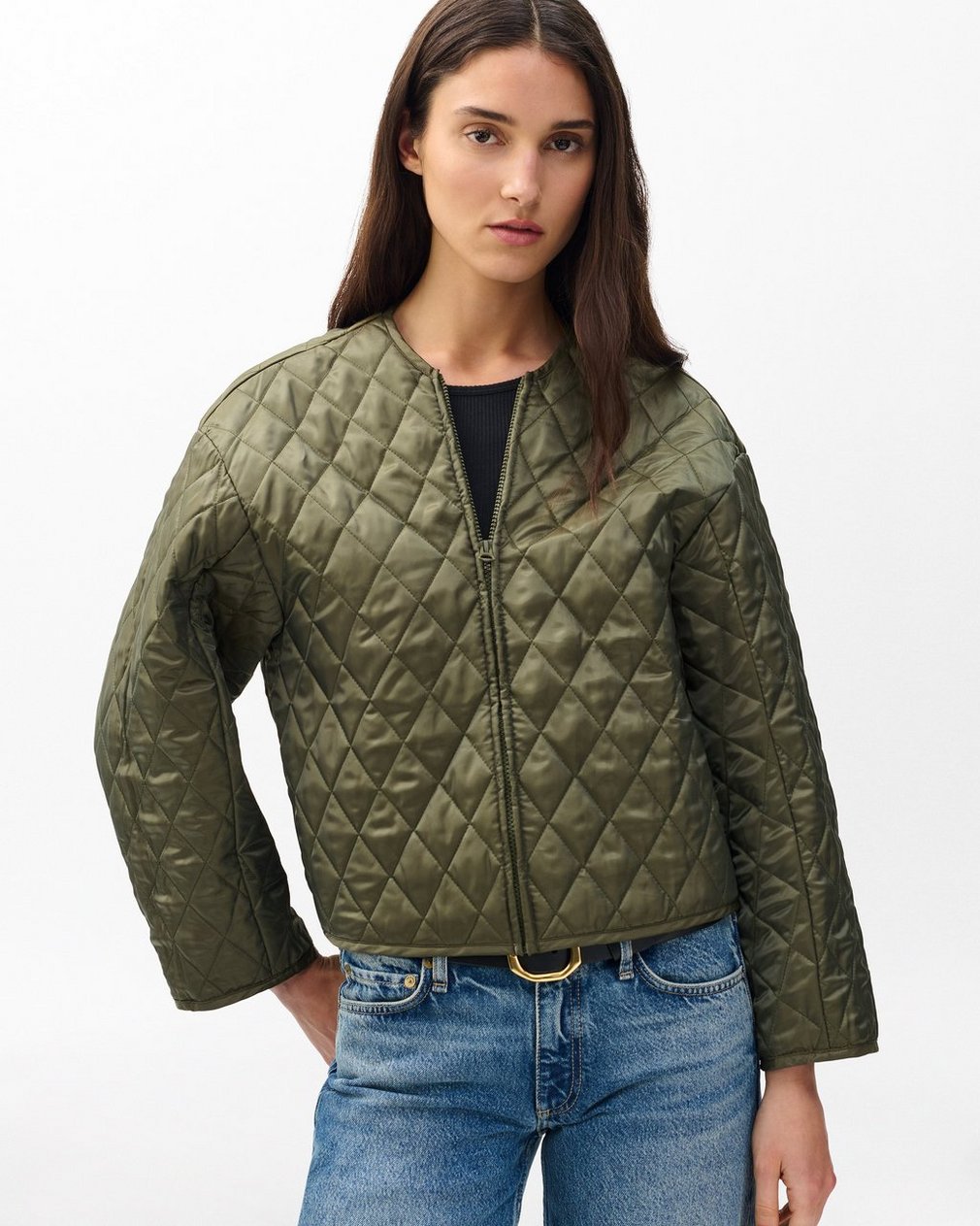 Nonie 2-in-1 Cotton Jacket - Olive - Image 5