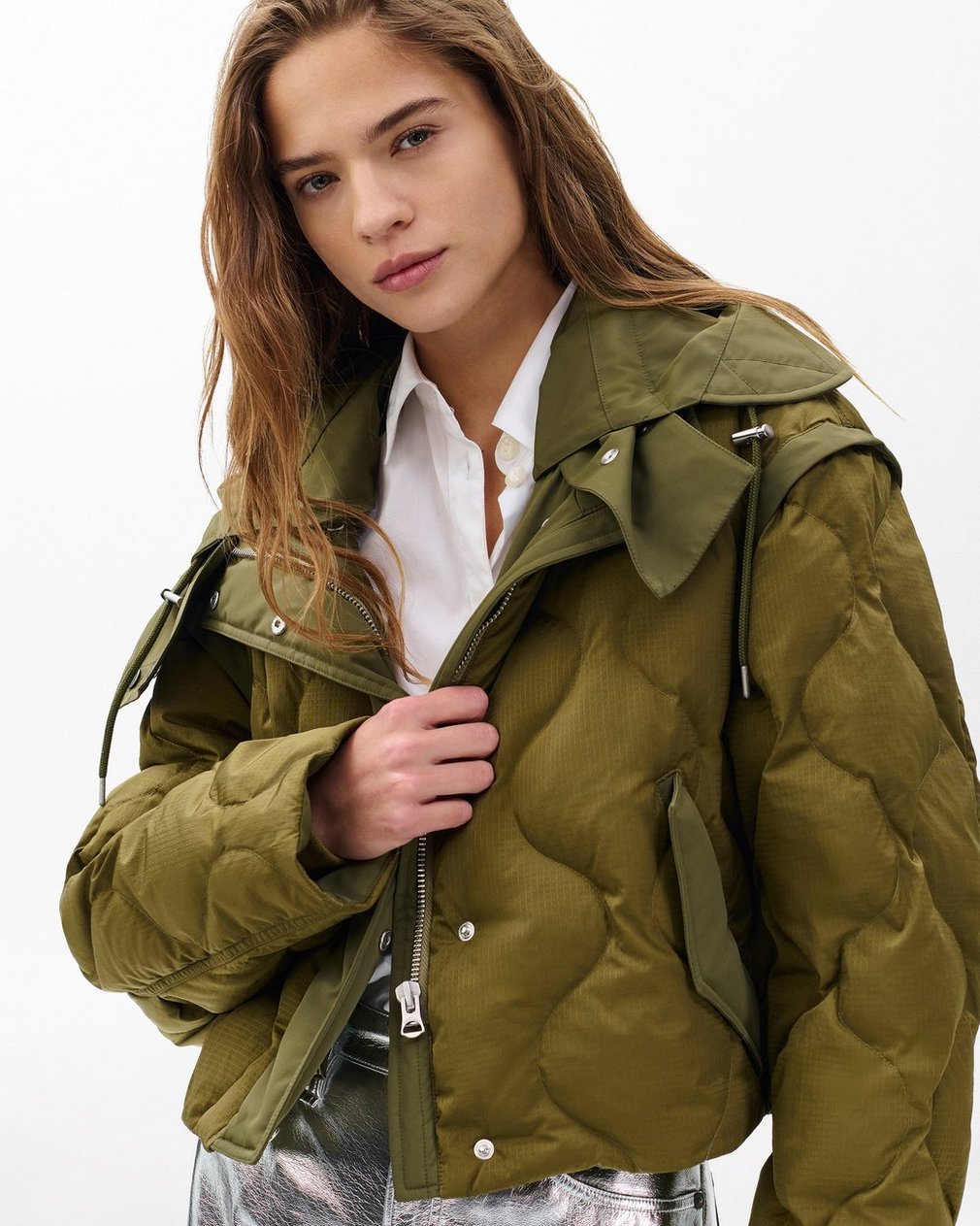Taki Convertible Jacket - Olive - Image 2