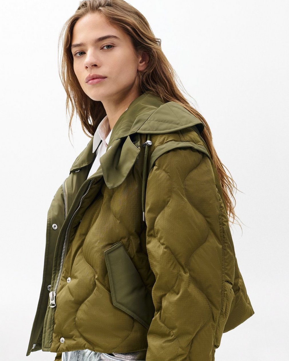 Taki Convertible Jacket - Olive - Image 4