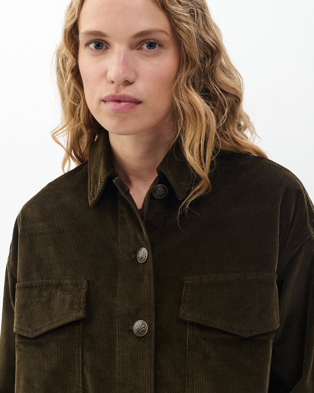 Jaiden Stretch Corduroy Shirt Jacket - Balsam - Image 4