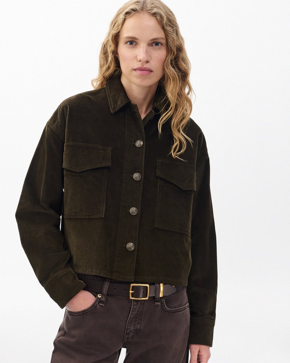 Jaiden Stretch Corduroy Shirt Jacket - Balsam - Image 5