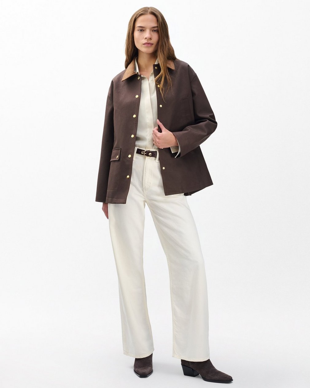 Cassidy Cotton Jacket - Brown - Image 3