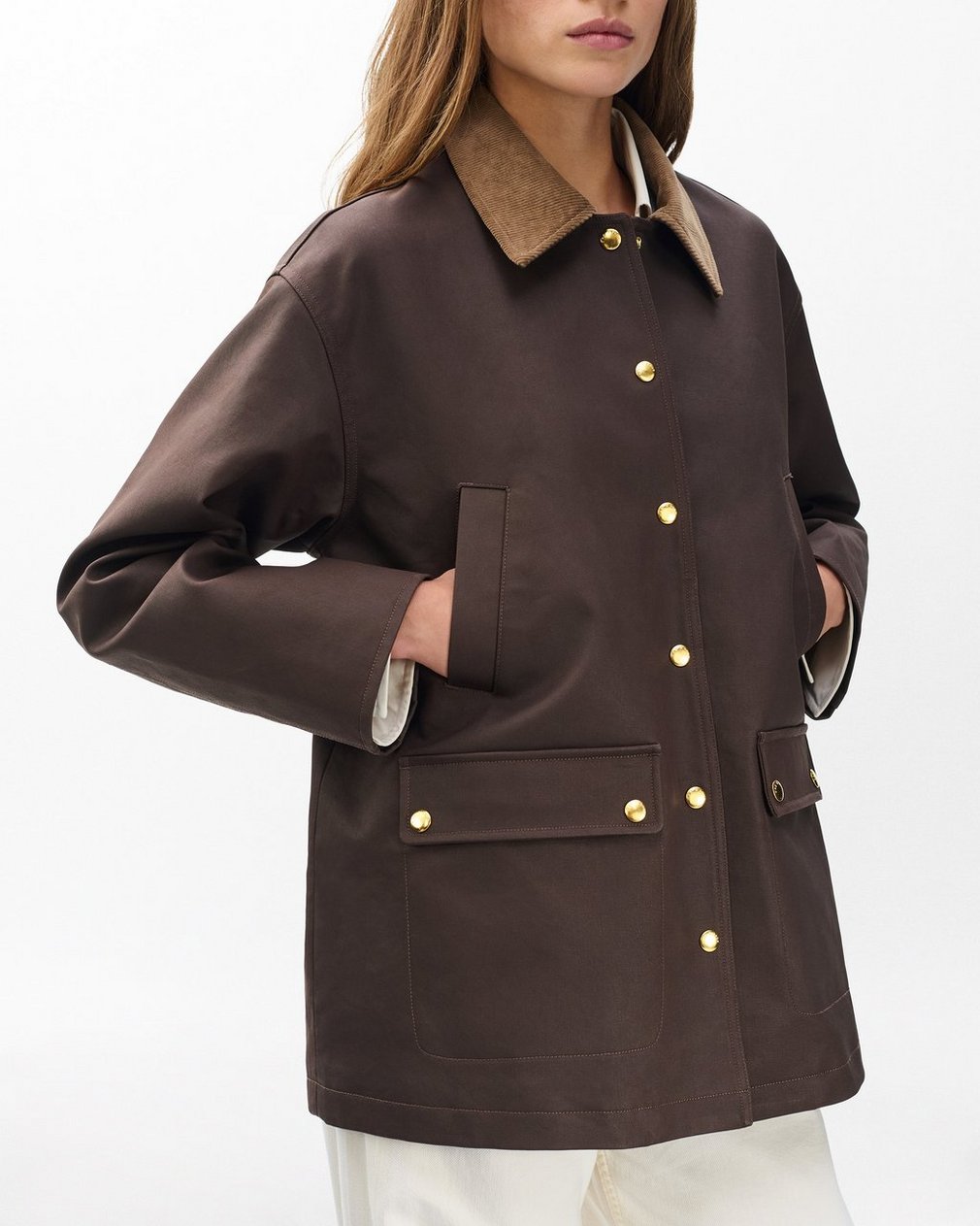 Cassidy Cotton Jacket - Brown - Image 4