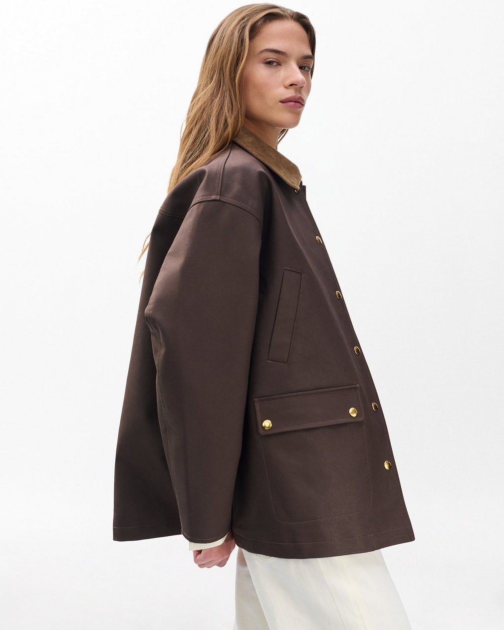 Cassidy Cotton Jacket - Brown - Image 7