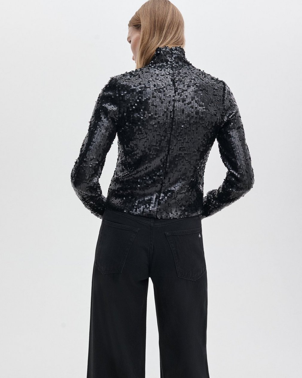 Lucy Sequined Turtleneck - Black - Image 5