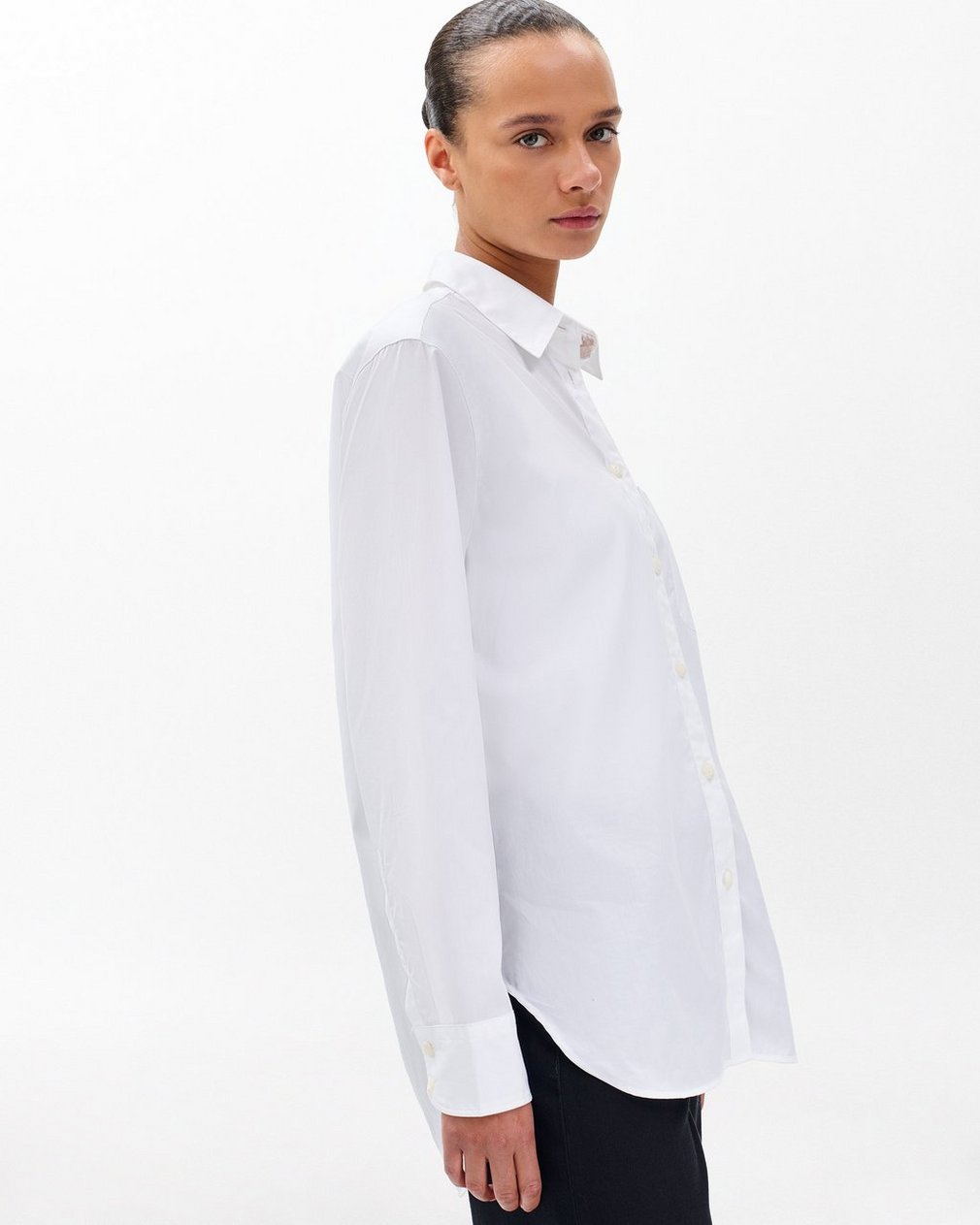 Maxine Poplin Shirt - White - Image 4