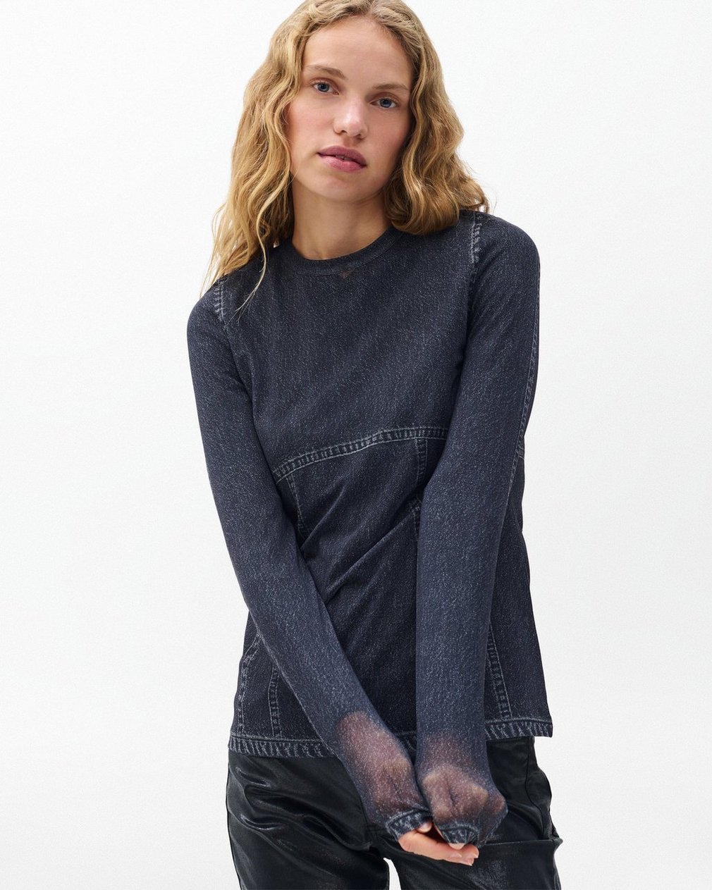 Miramar Long-Sleeve Tee - Washed Black - Image 4