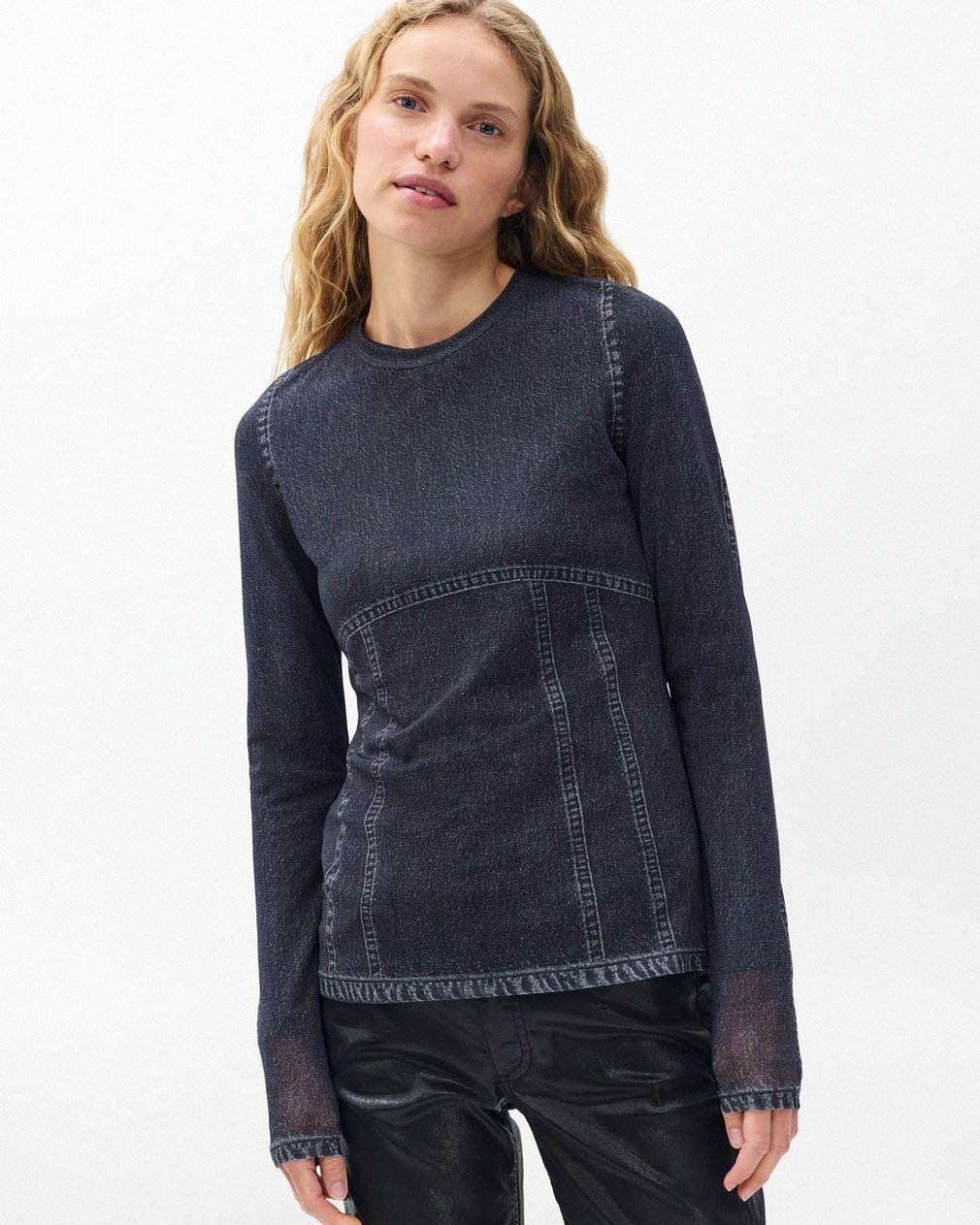 Miramar Long-Sleeve Tee - Washed Black - Image 5