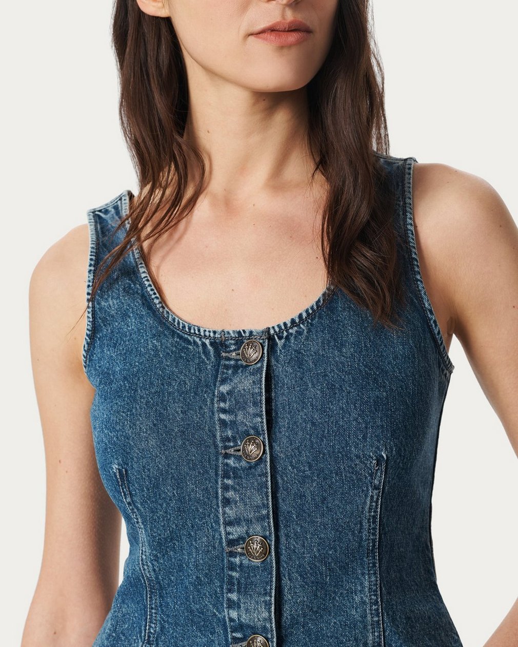 Poppy Denim Tank Top - Adeline - Image 4