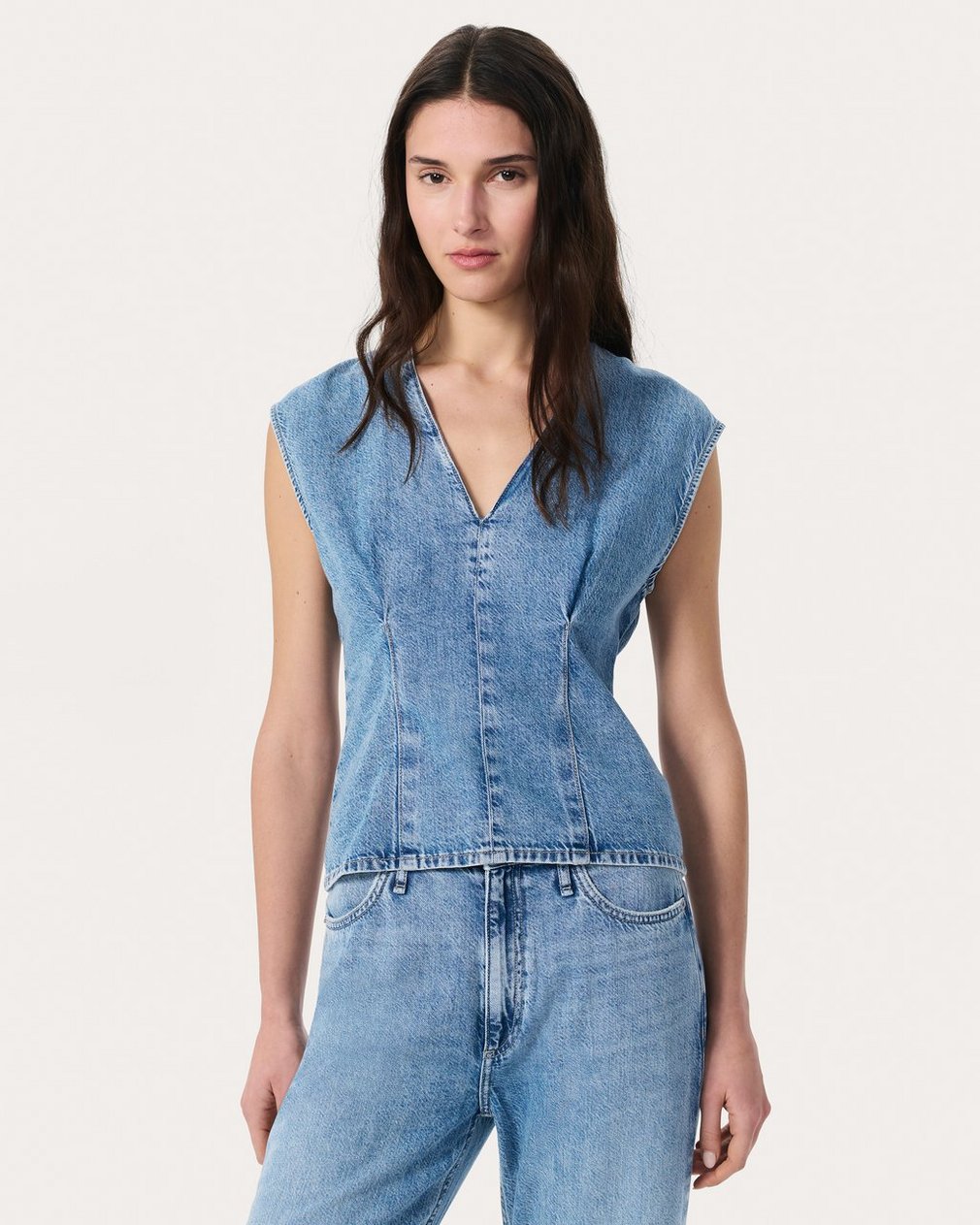 Ava Denim Top - Tilden