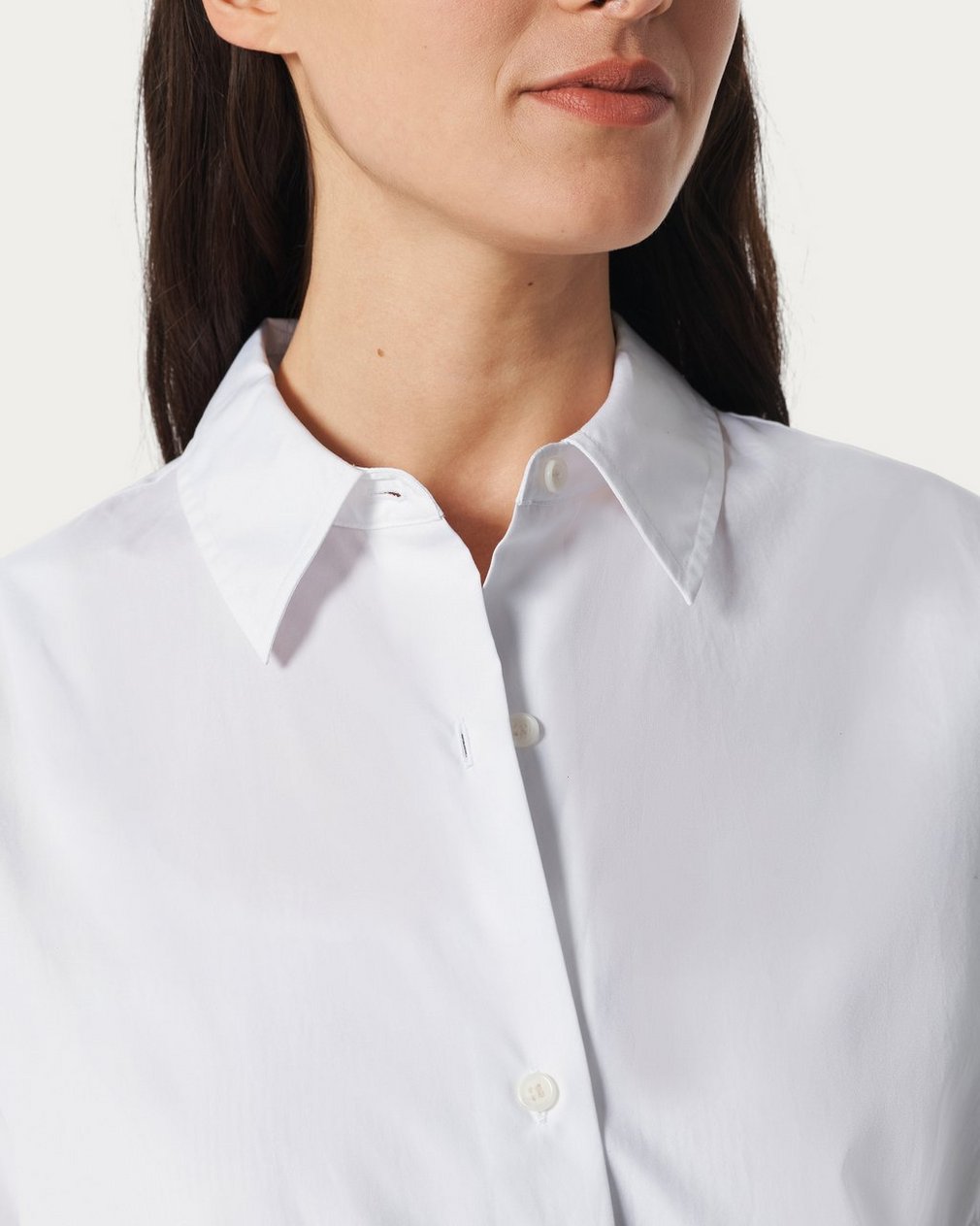 Amy Lace Poplin Shirt - White Lace - Image 5