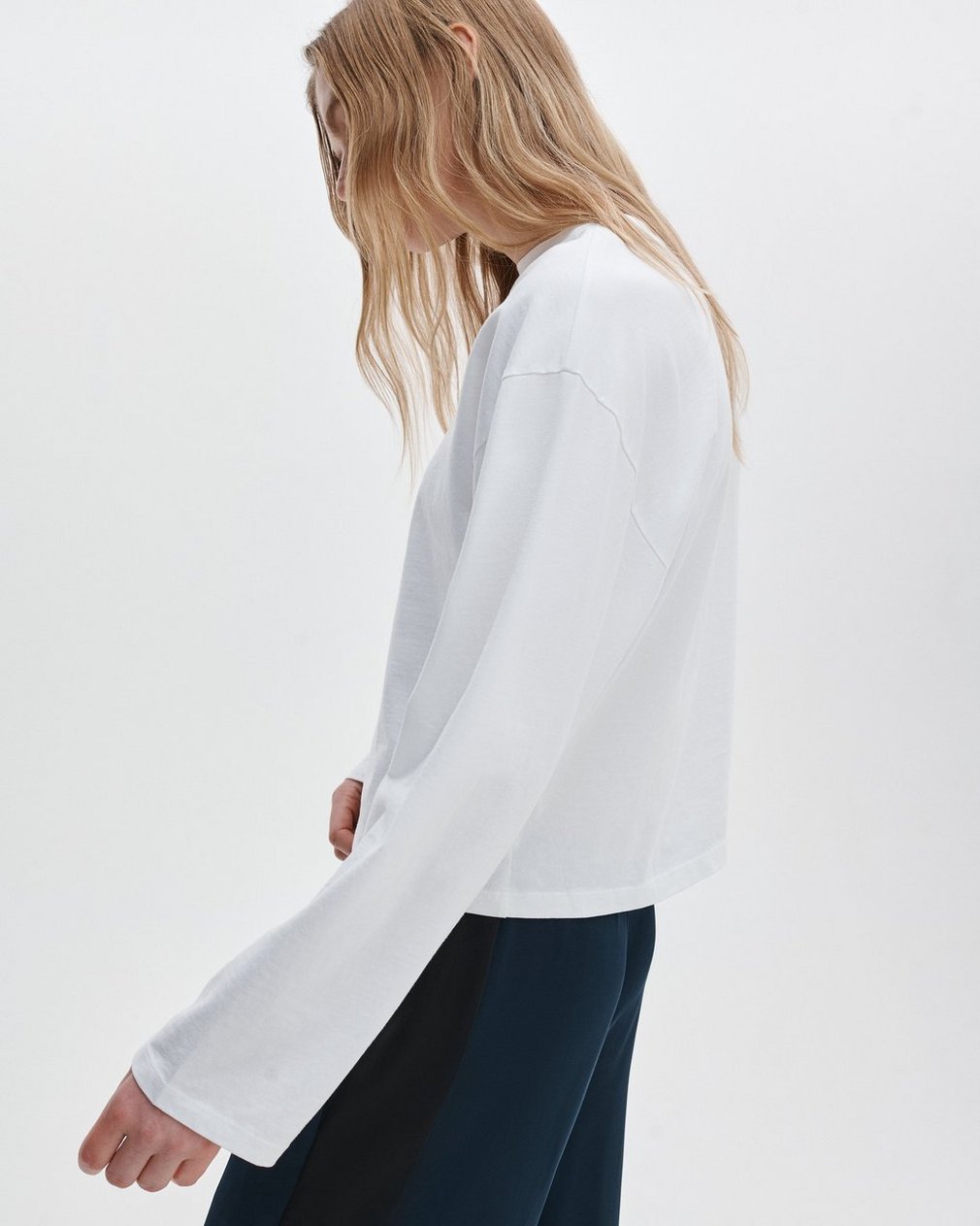 Kelly Boxy Long-Sleeve Tee - White - Image 4