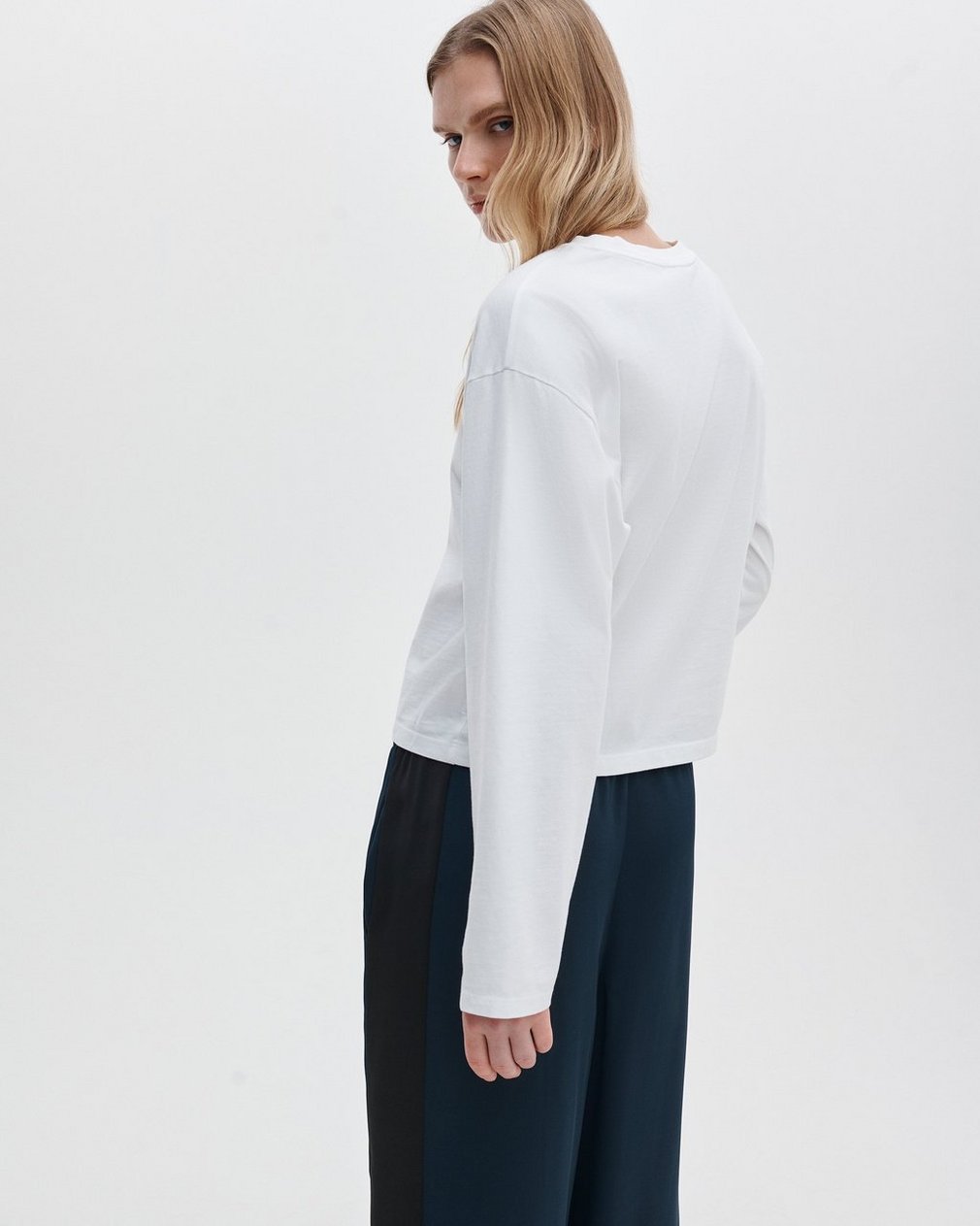 Kelly Boxy Long-Sleeve Tee - White - Image 6