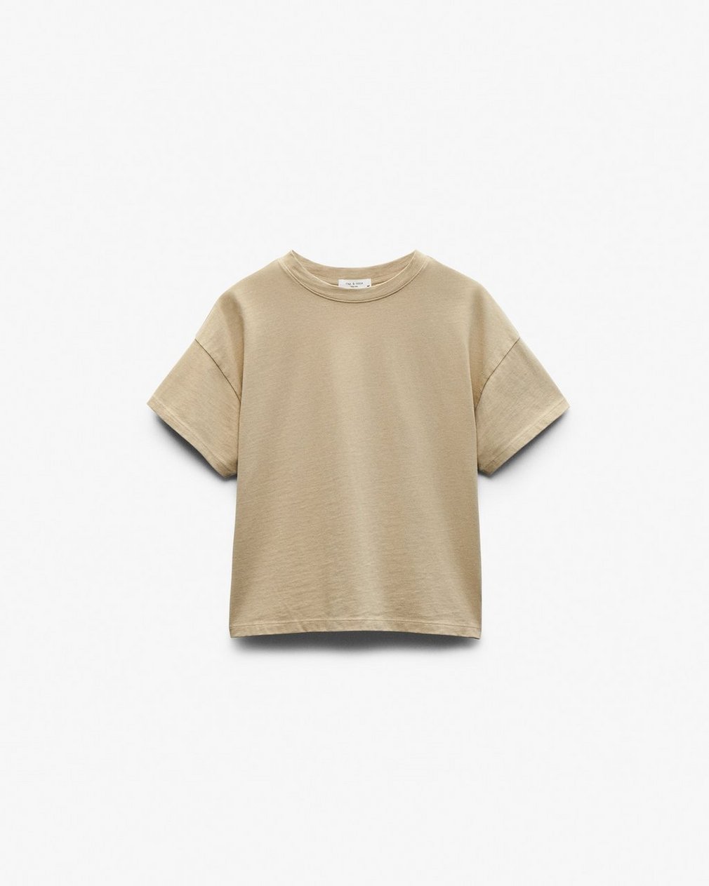 Kelly Boxy Cotton Tee - Dusty Taupe - Image 2