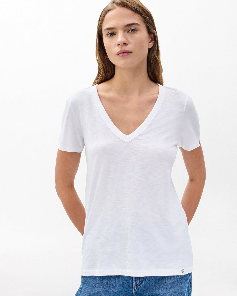 The Slub V-Neck Tee for Women - Image 5
