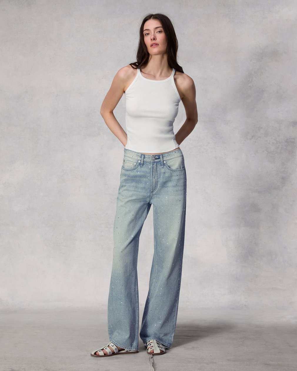 Essential Rib String Tank - White - Image 2