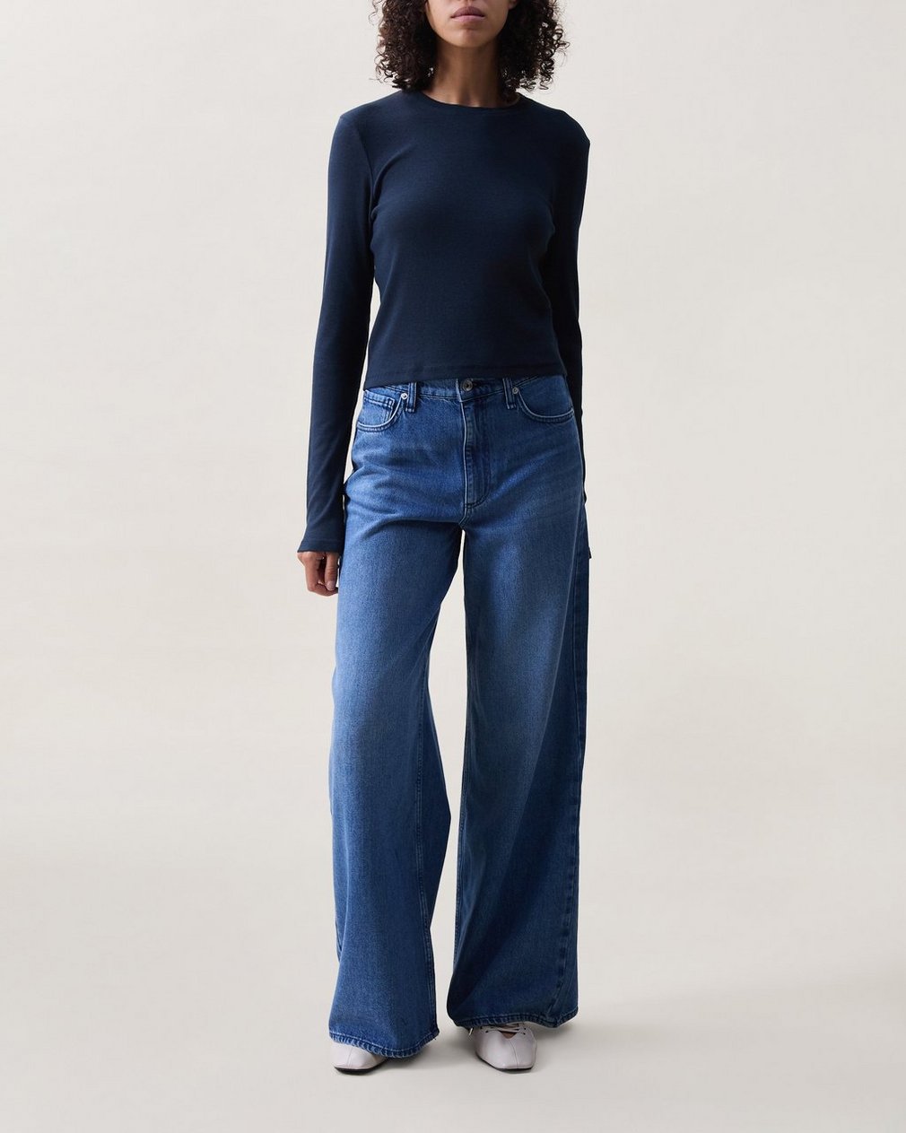 Essie Ribbed Cropped Tee - Salute - Image 2