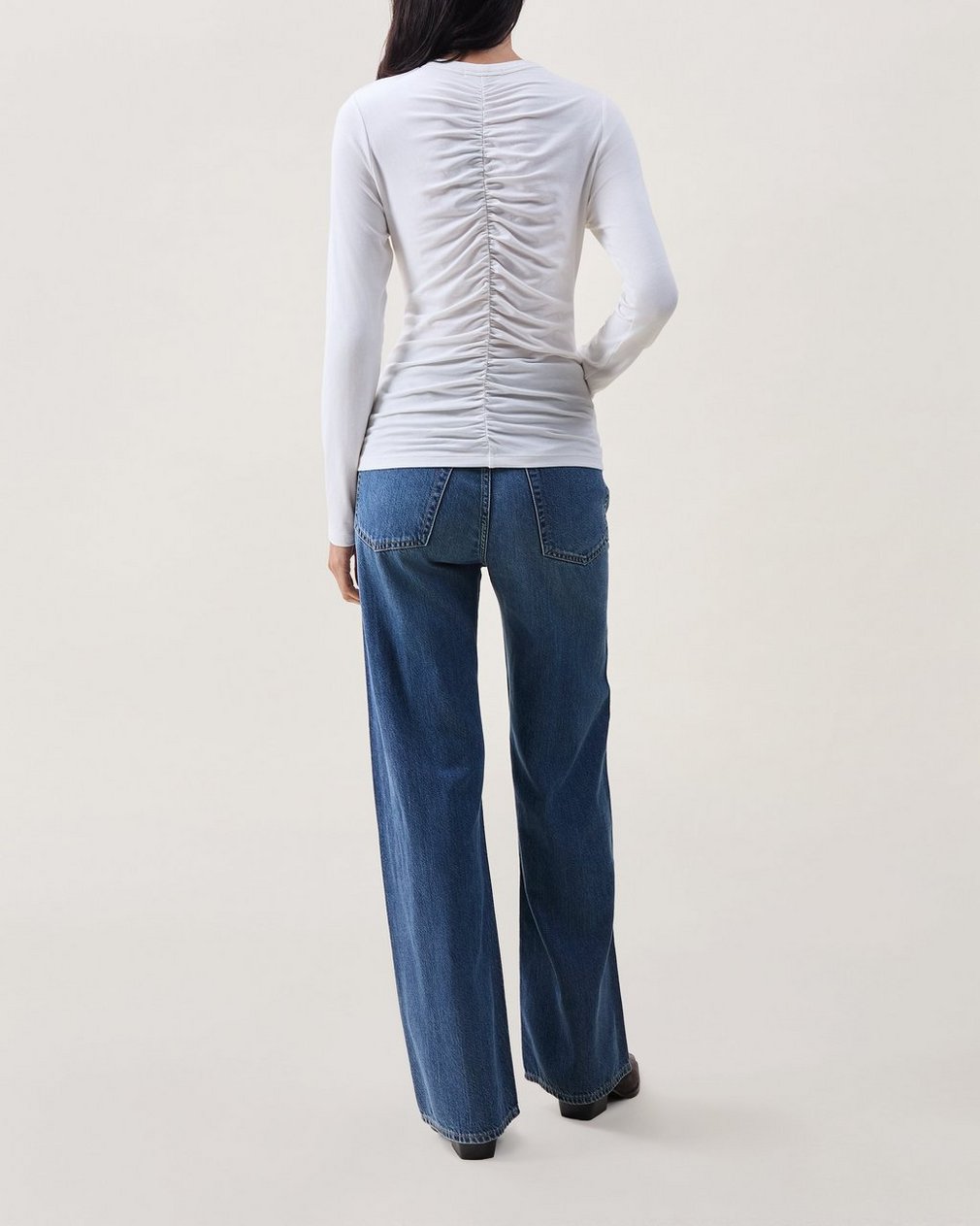 Lucy Shirred Top - Chalk - Image 2