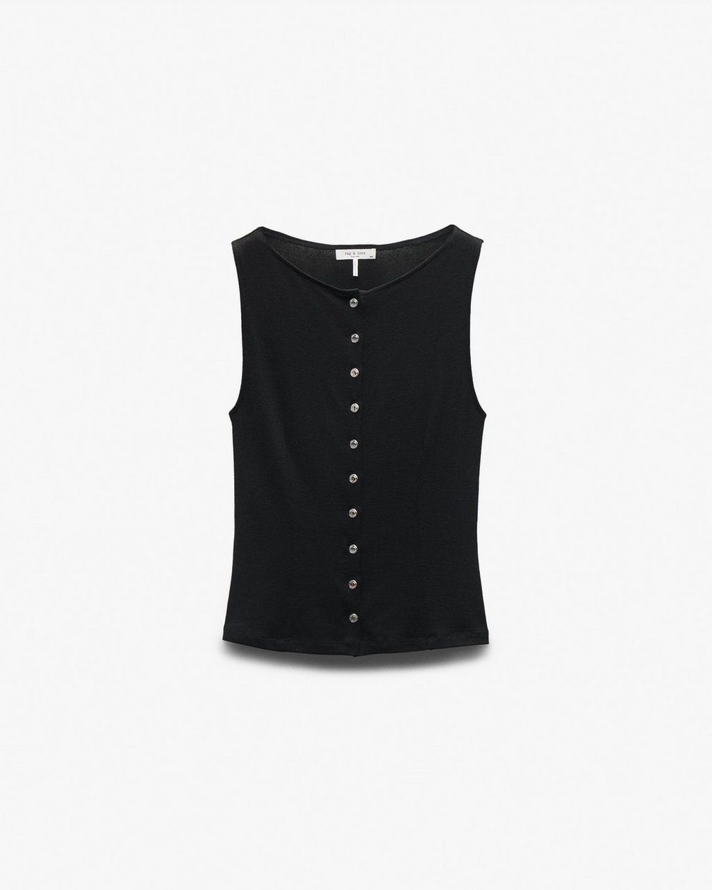 The Knit Boatneck Vest - Black - Image 2