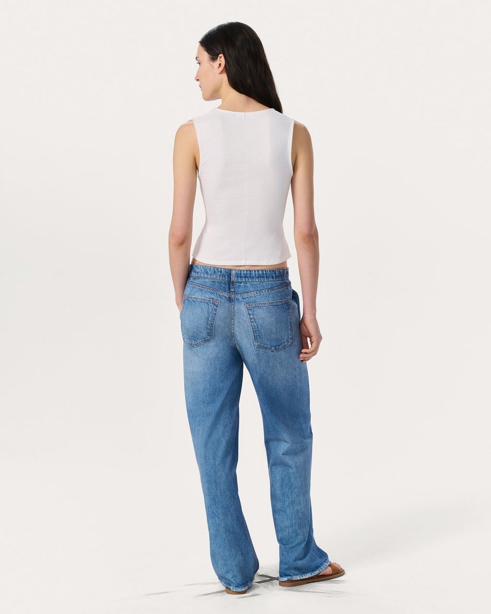Knit Button Tank Top - Chalk - Image 6