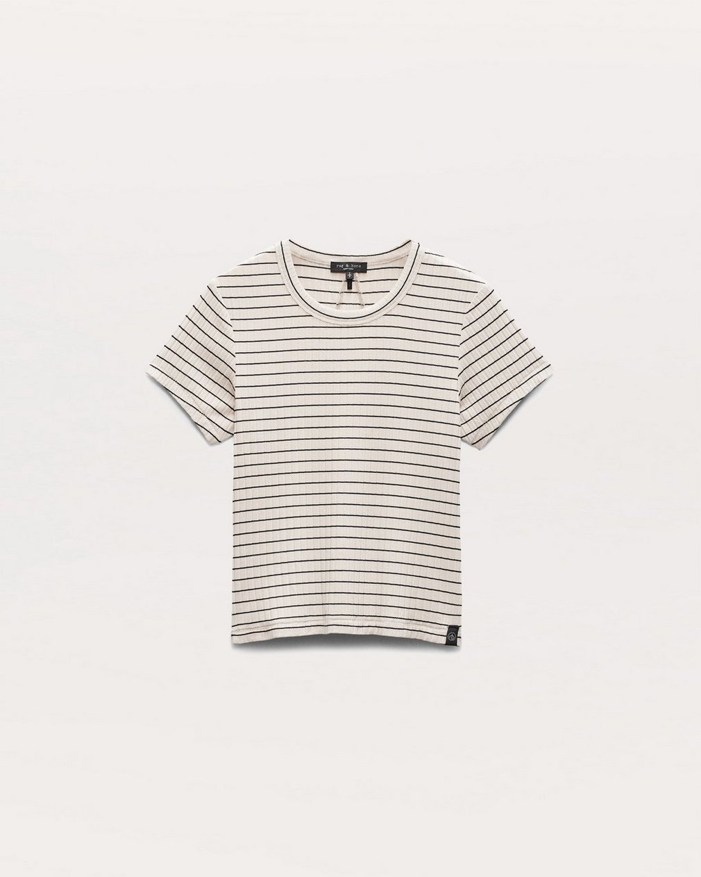 Luca Striped Ribbed-Knit Baby T-Shirt - Ivory Multi - Image 2