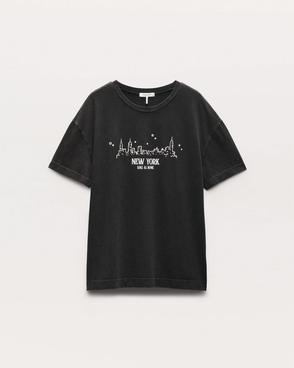 NYC Skyline Graphic Tee - Washed Black - Image 2