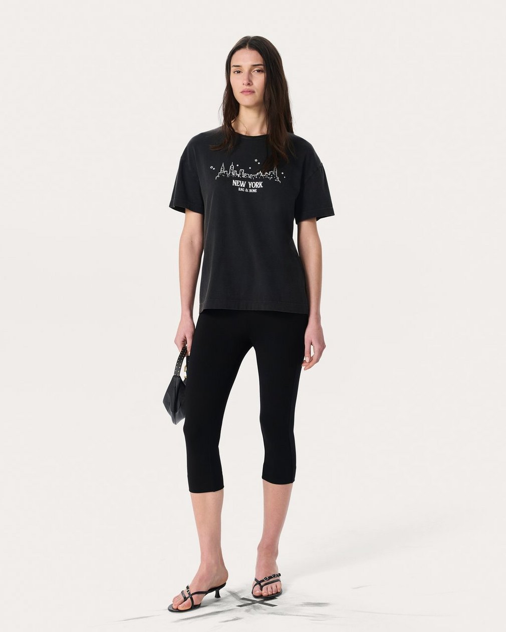 NYC Skyline Graphic Tee - Washed Black - Image 7