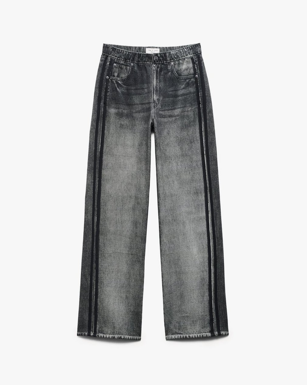 Miramar Wide-Leg Track Pants - Washed Black - Image 2