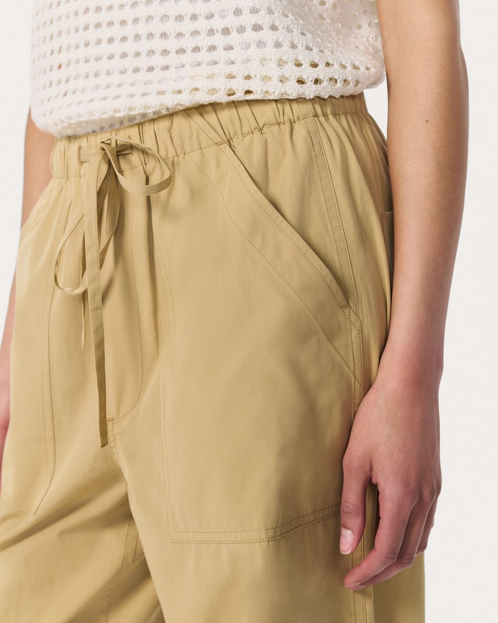 Adina Cotton Pants - Light Brown - Image 4
