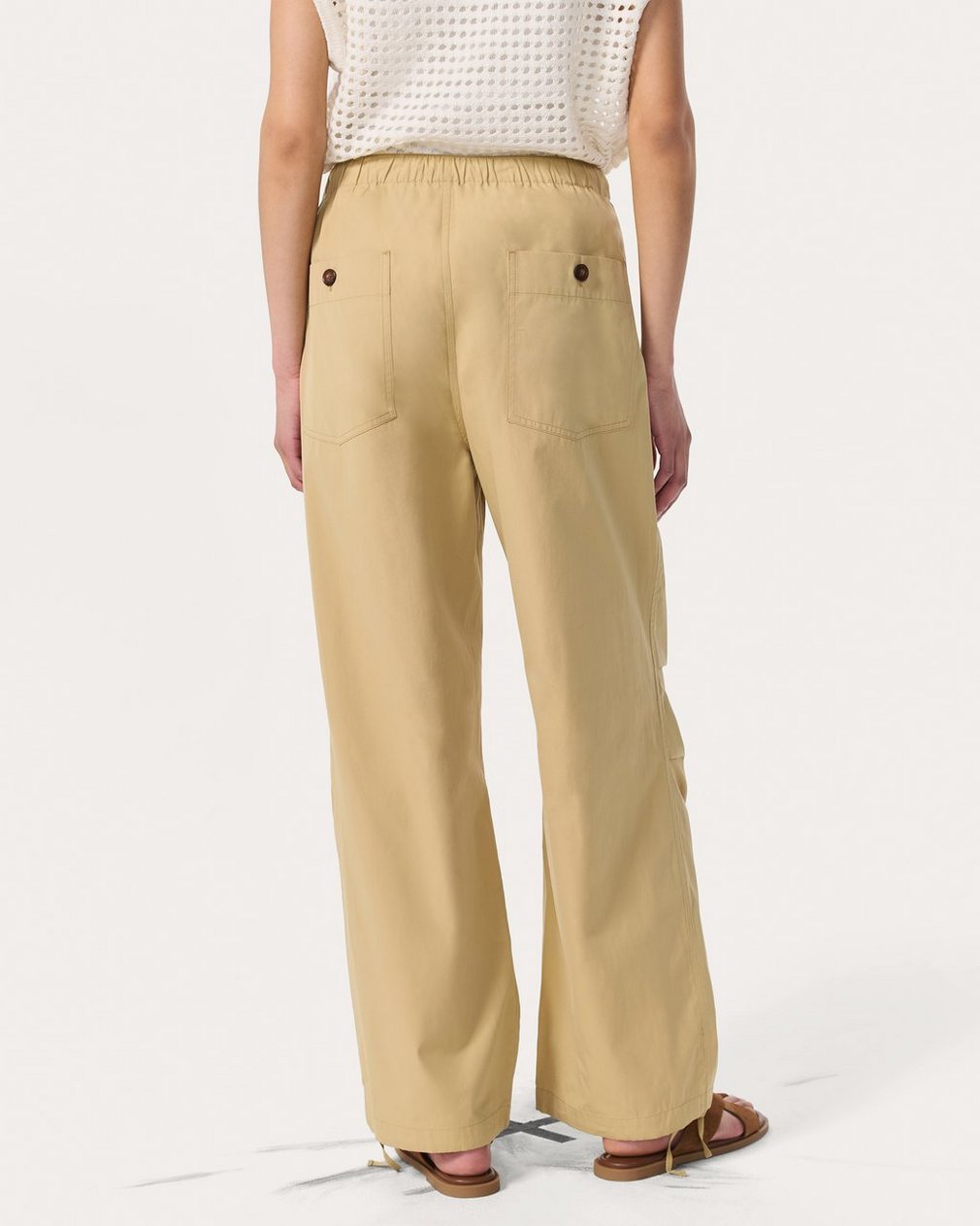 Adina Cotton Pants - Light Brown - Image 6