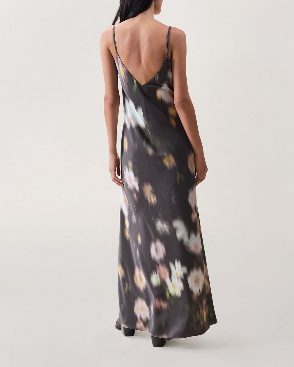Rissa Satin Slip Dress - Yellow Floral - Image 2
