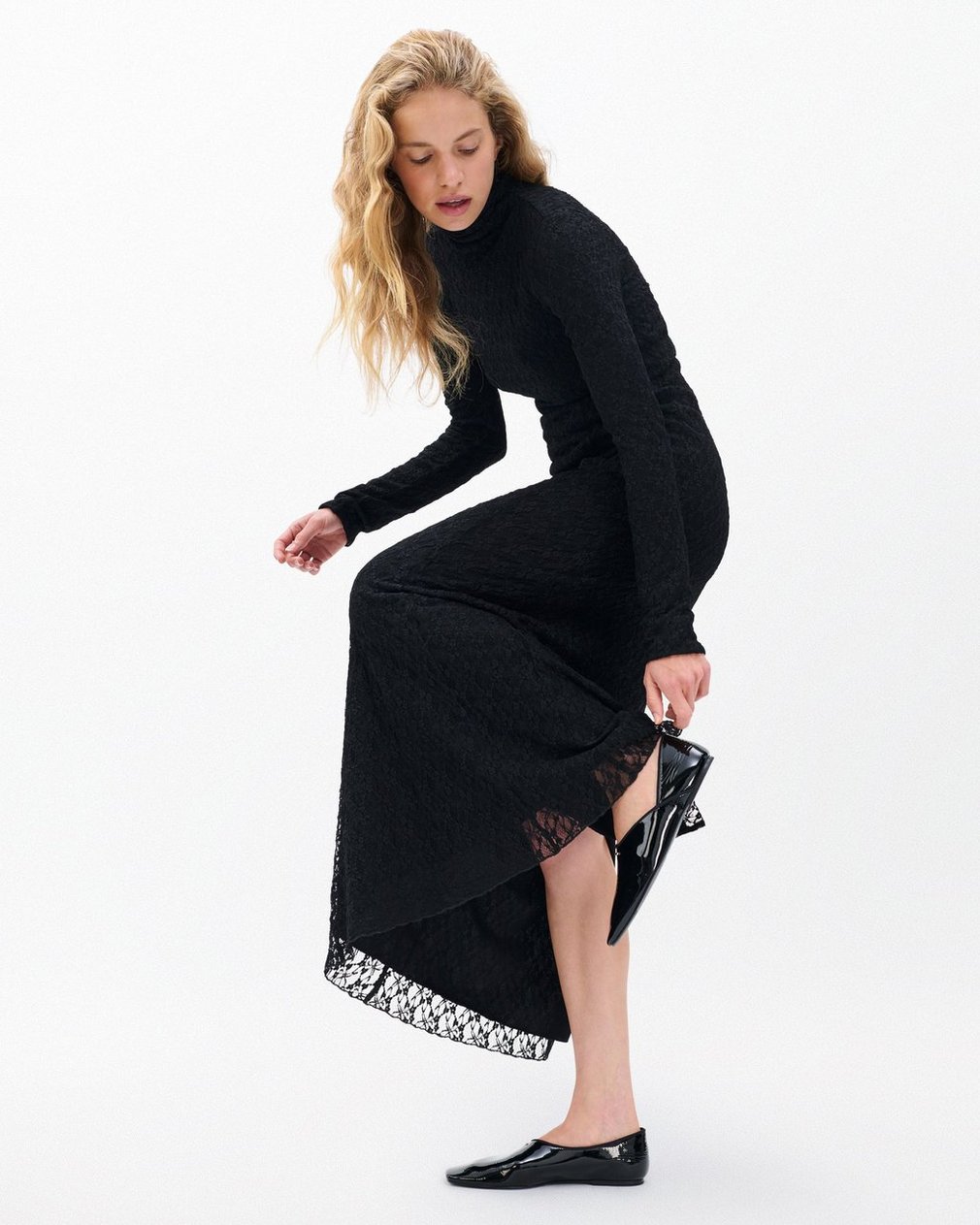 Ellie Lace Maxi Dress - Black - Image 5